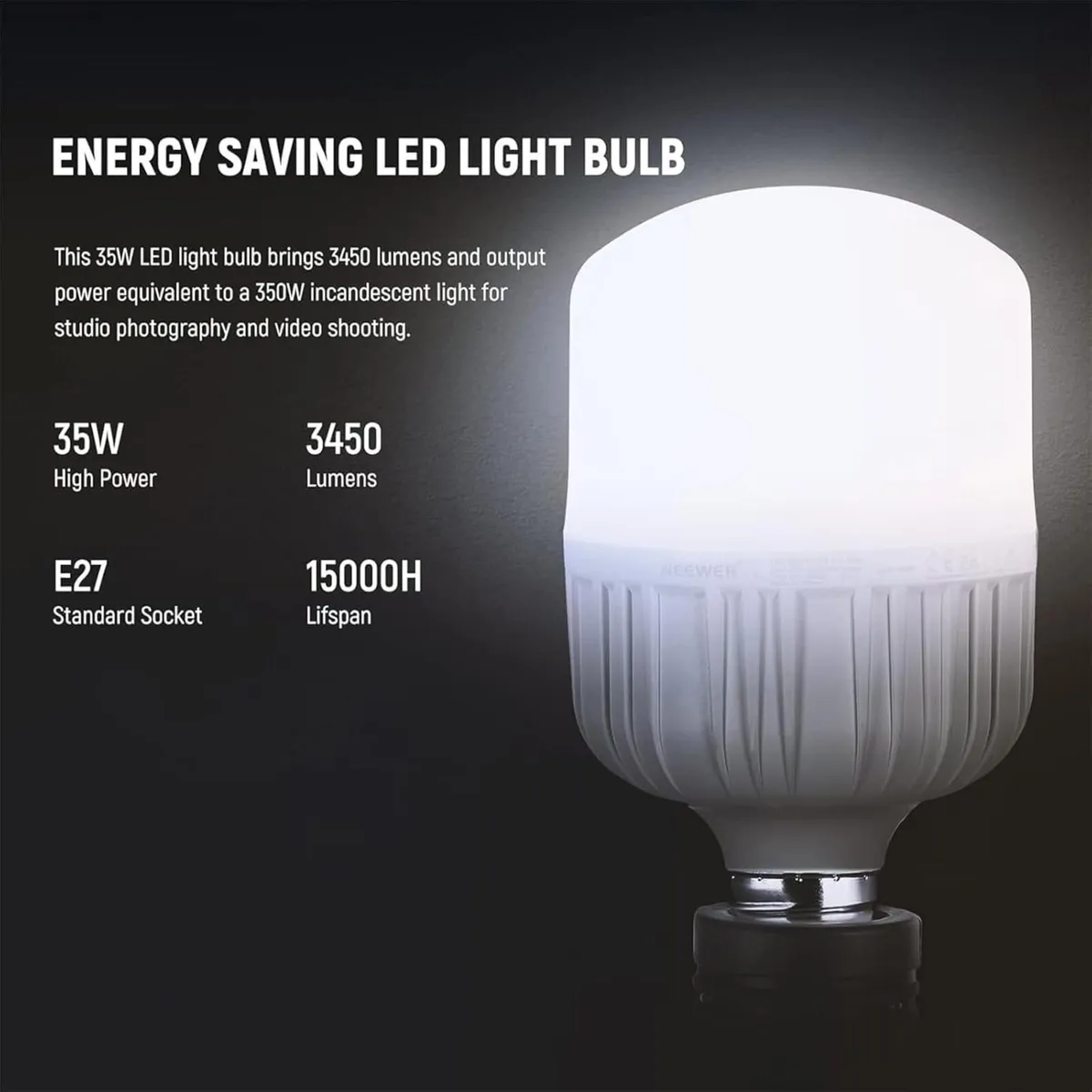 2 Pack 700W Equivalent Softbox Lighting Kit 5700K - Image 3