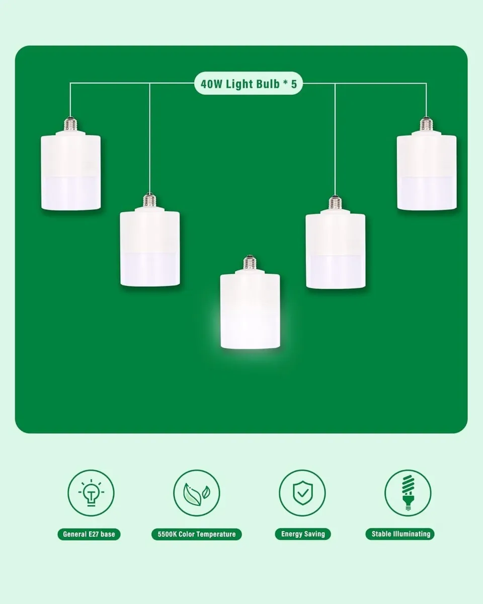 Softbox Lighting Kit 5500K 40W Light Bulb - Image 4