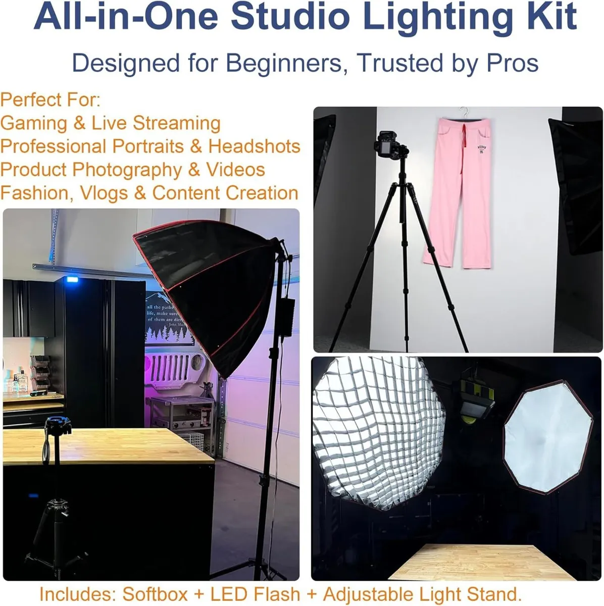 37 Professional Octagonal Softbox Lighting Kit - - Image 3