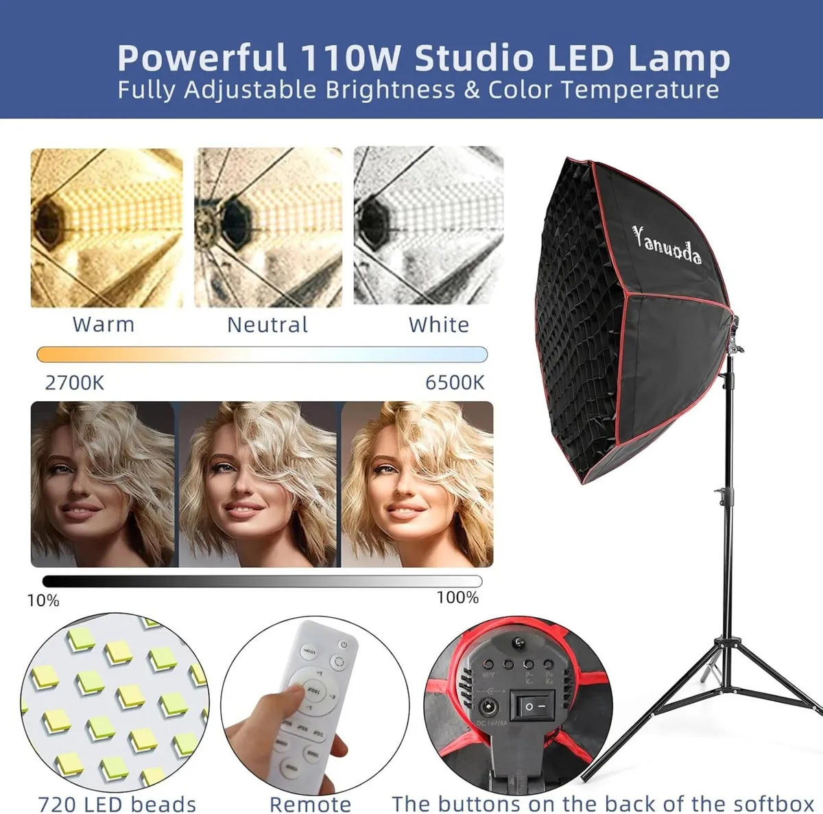 37 Professional Octagonal Softbox Lighting Kit - - Image 2