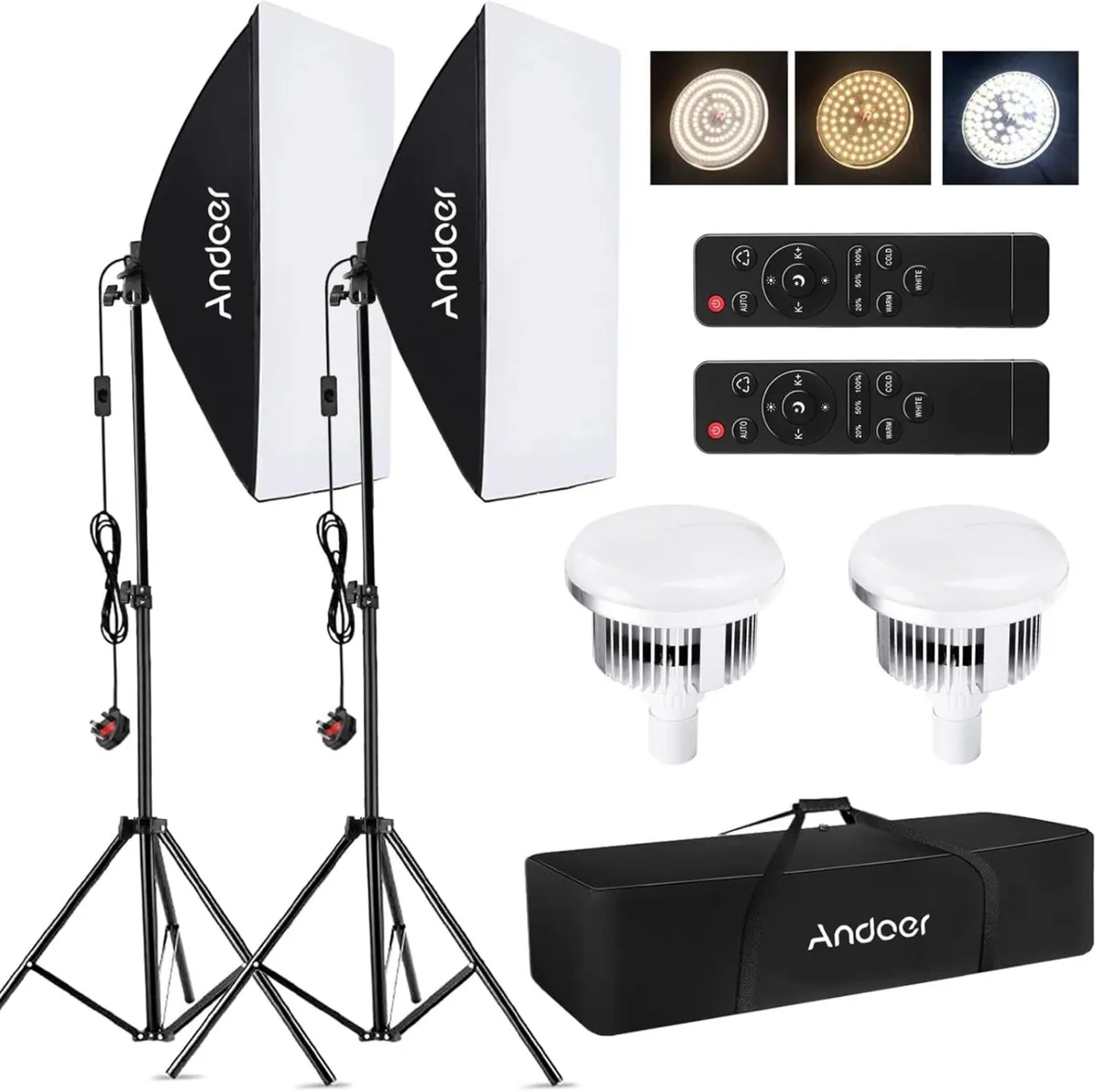 Softbox Lighting Kit 2800K-5700K 85W Bi-color - Image 1