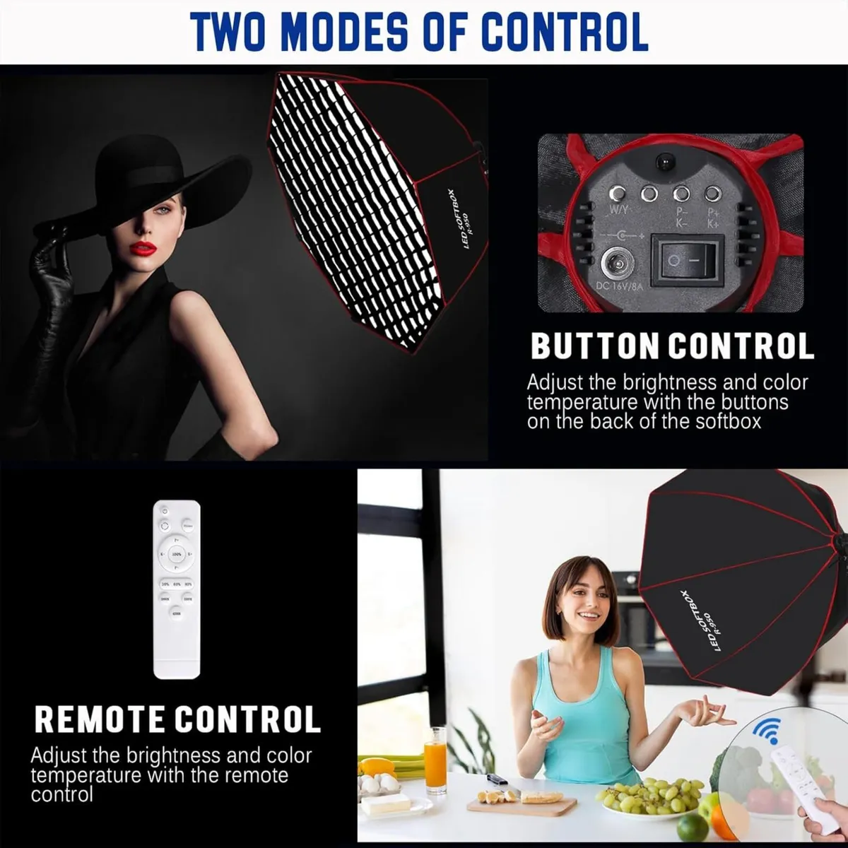 110W Softbox Lighting Kit 37.4 /95cm Large - Image 4