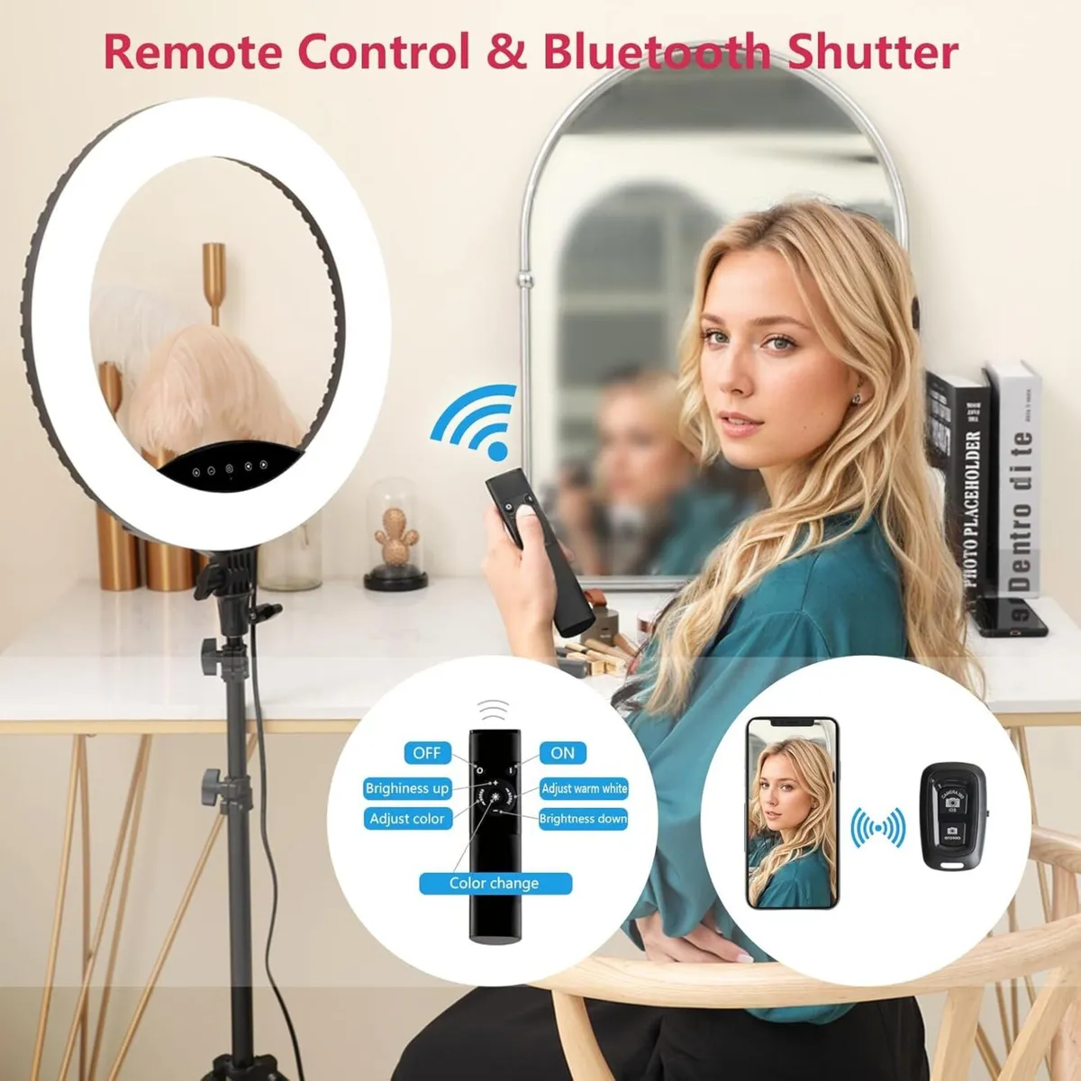 19 Inch LED Ring Light with Tripod Stand for - Image 3