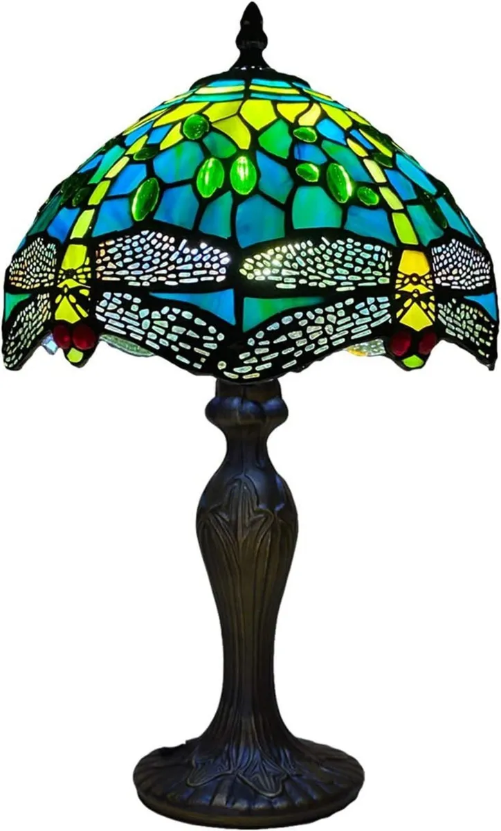 Tiffany Table Lamp Handcrafted Stained Glass - Image 1