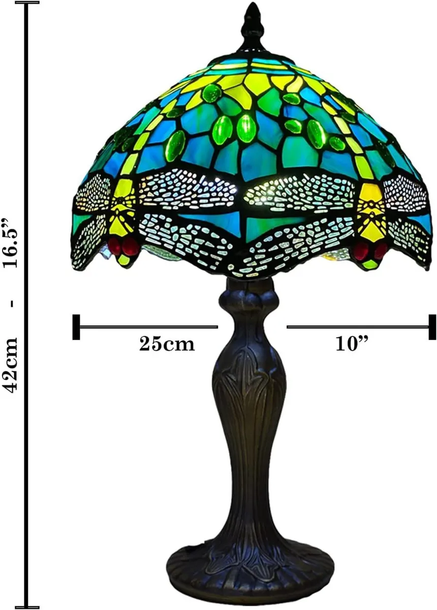 Tiffany Table Lamp Handcrafted Stained Glass - Image 2