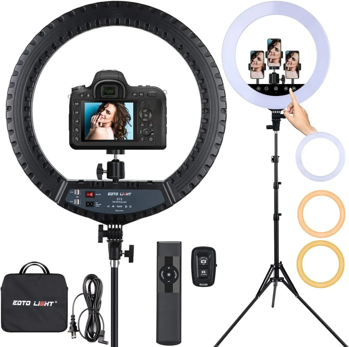 21 Inch LED Ring Light with Tripod Stand Large - Image 1
