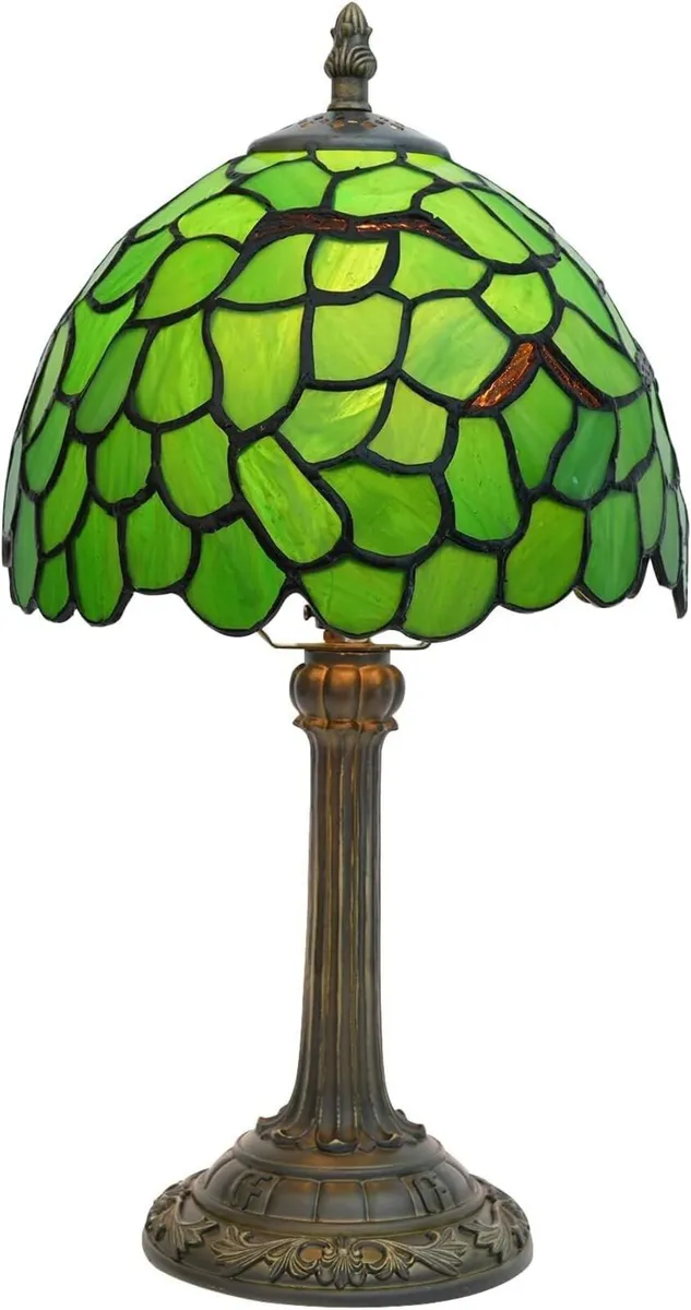 Tiffany Lamp Stained Glass Table 8X8X14 Inches - Image 1