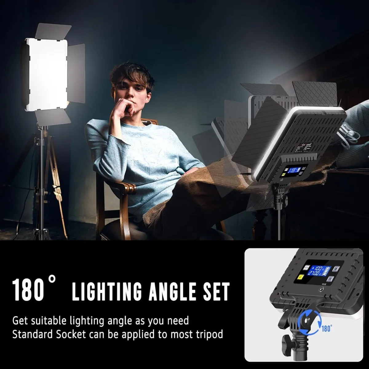 Photography Lighting 2Pack Bi-Color Studio Lights - Image 4
