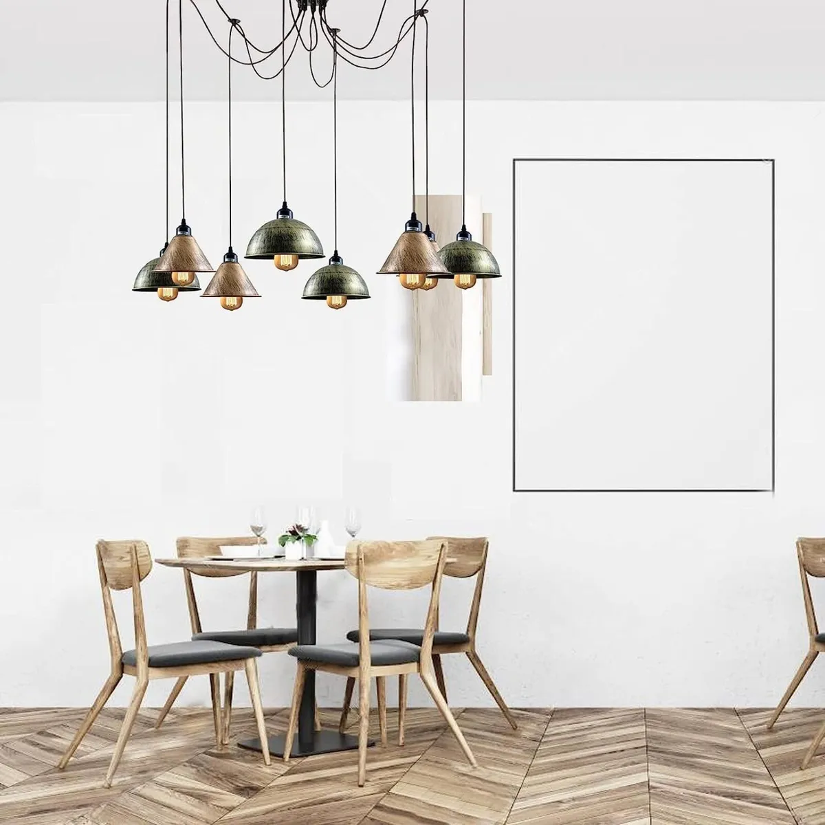 8 Arm Spider Pendant Light Industrial Vintage - Image 2