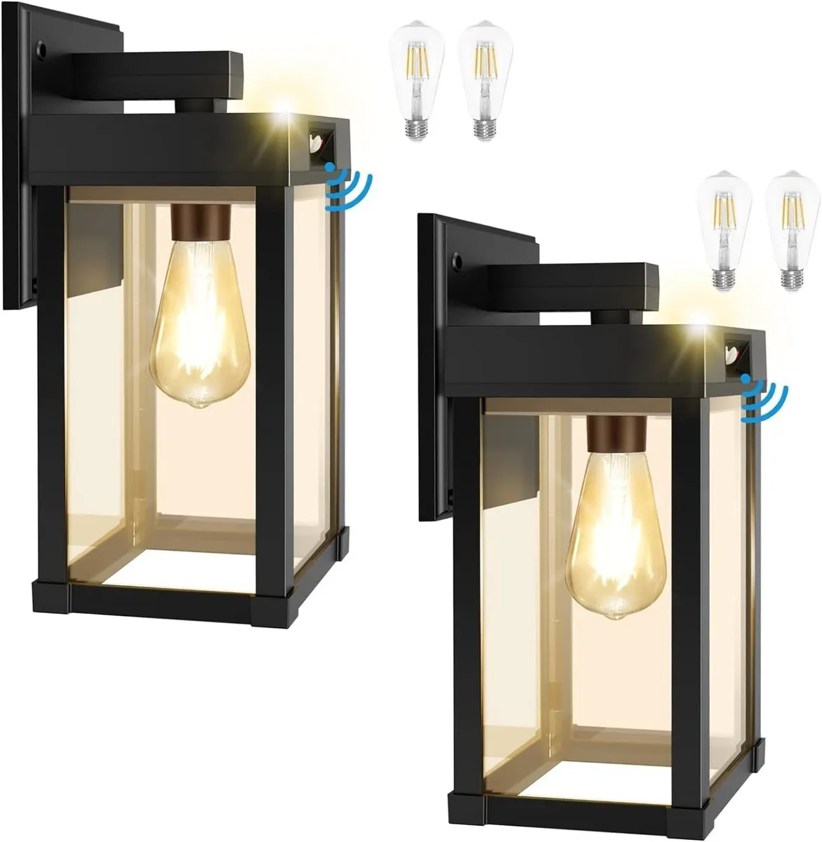 2 Pack Solar Wall Lights IP65 Waterproof Motion - Image 1