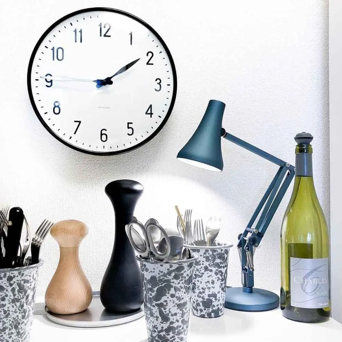 90 Mini Desk Lamp Steel Blue LED Low Energy - Image 2