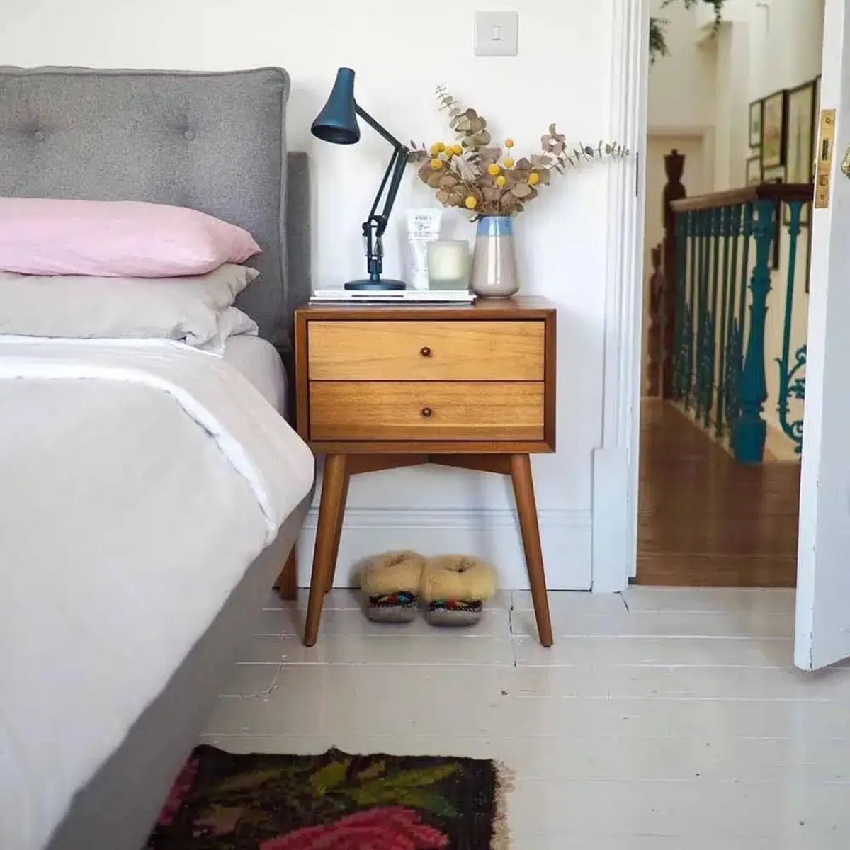 90 Mini Desk Lamp Steel Blue LED Low Energy - Image 4