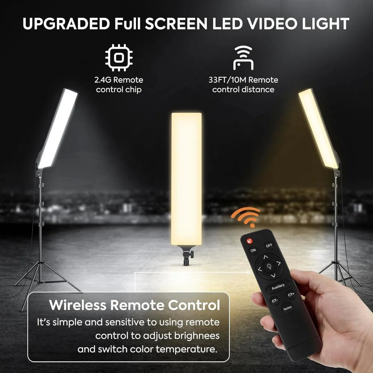 2 Pack Full Screen Photography Lighting Kit - Image 3