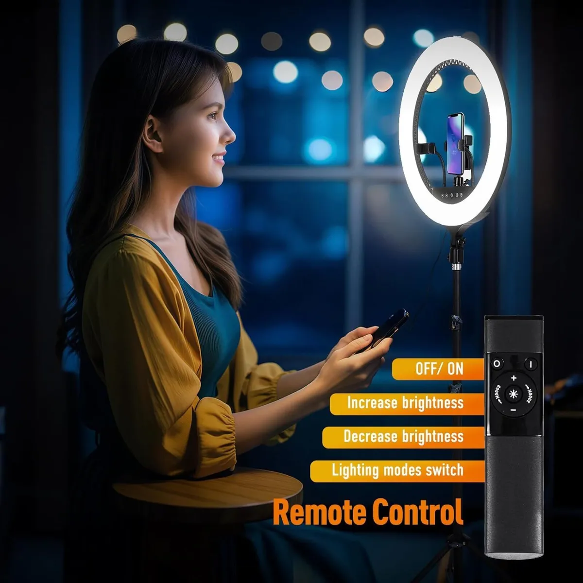 21 inch LED Ring Light with Tripod Stand 6000K - Image 3