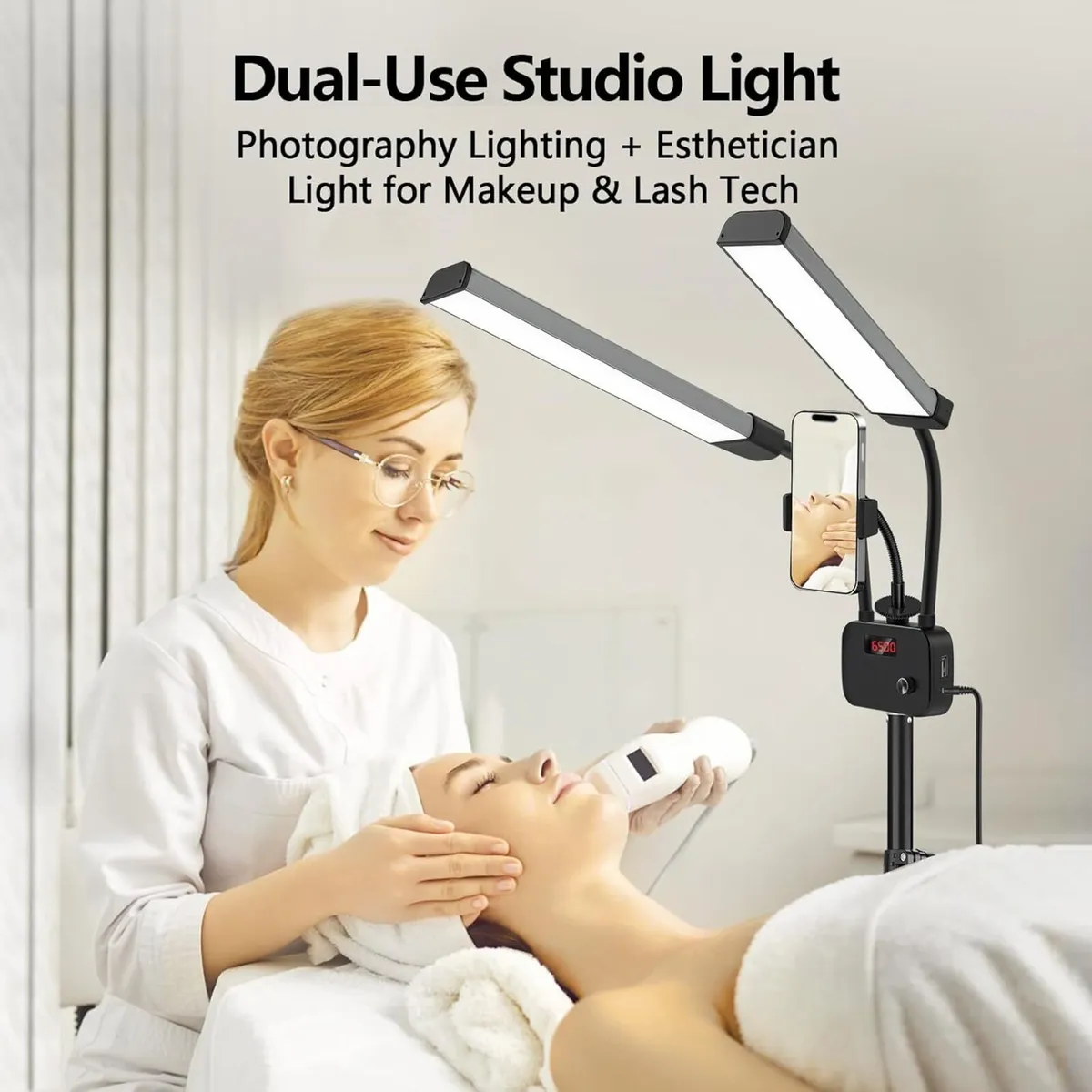 Selfie Light with 75'' Tripod Stand Dimmable 3 - Image 4