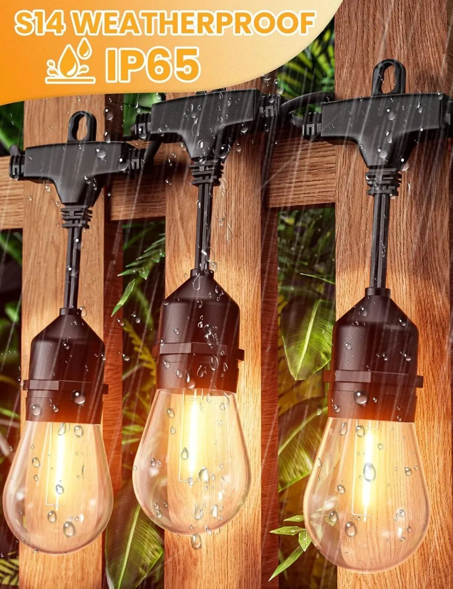 S14 Festoon Lights Outdoor 38M-IP65 Waterproof - Image 2