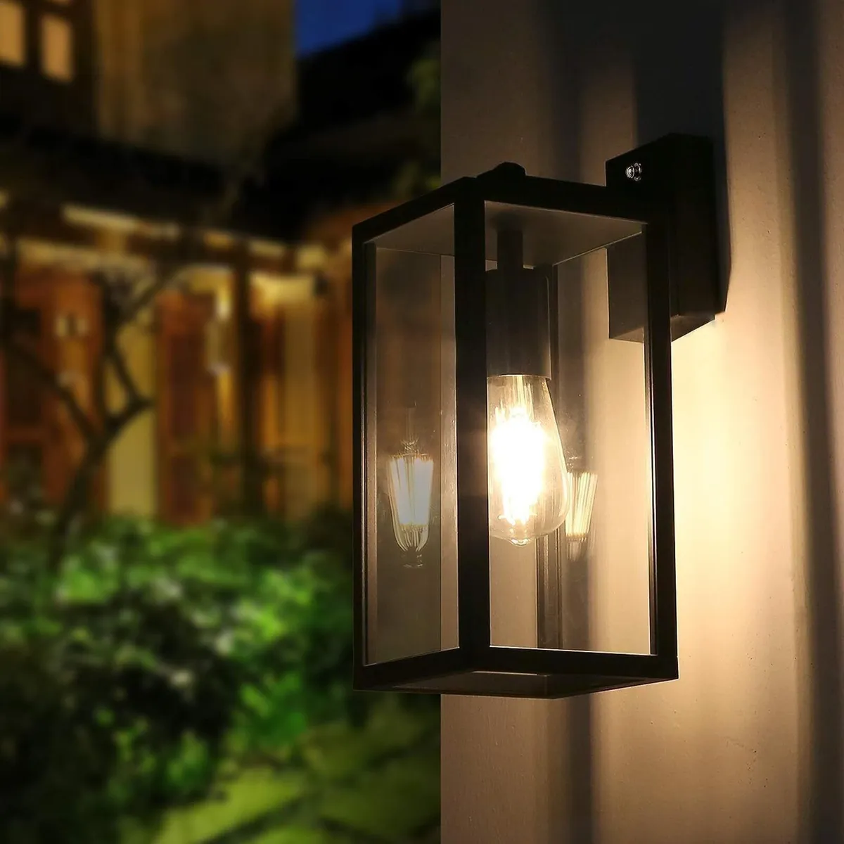 Outdoor Wall Light Dusk to Dawn - Aluminum Black - Image 1