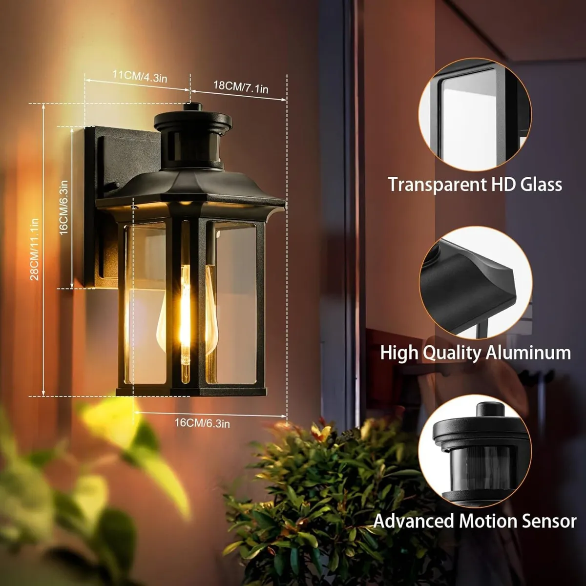 Outdoor Wall Lights with Motion Sensor Waterproof - Image 4