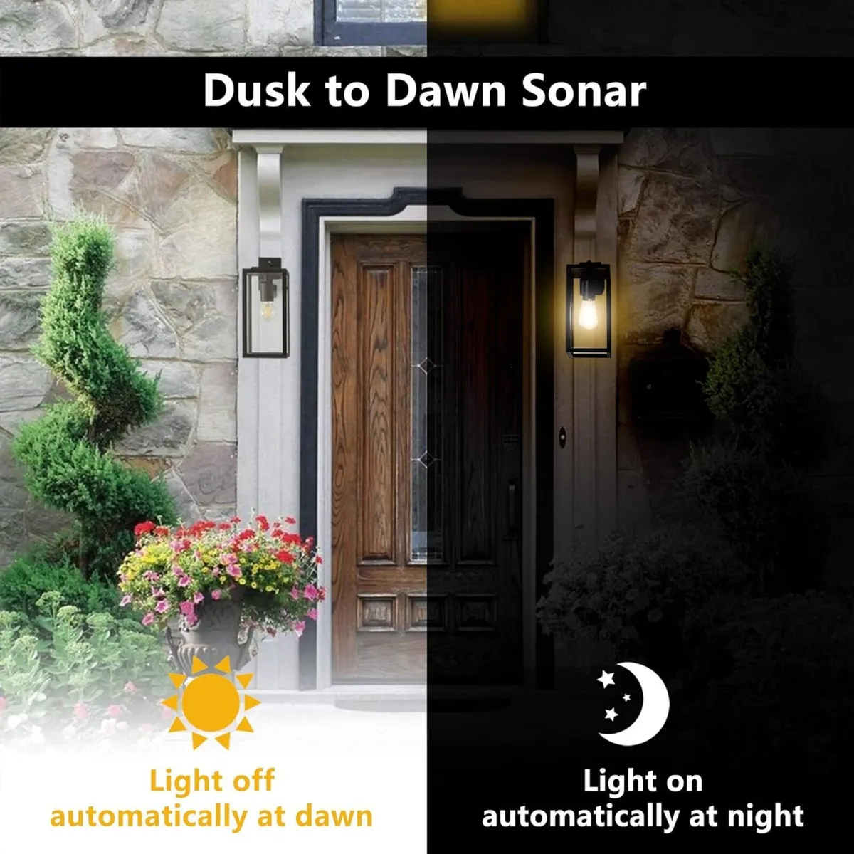Outdoor Wall Light Dusk to Dawn - Aluminum Black - Image 3