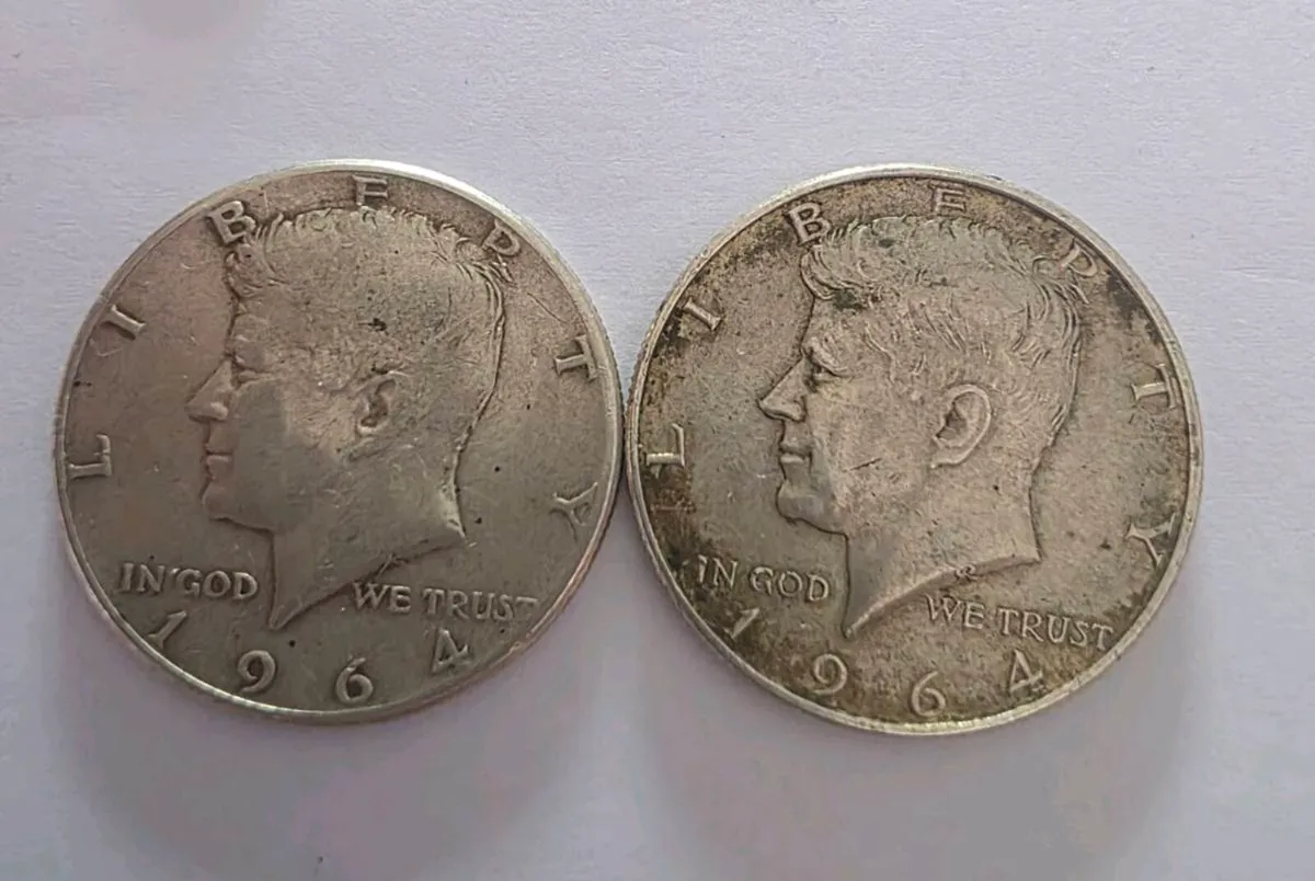 1964 silver Kennedys half dollars - Image 1