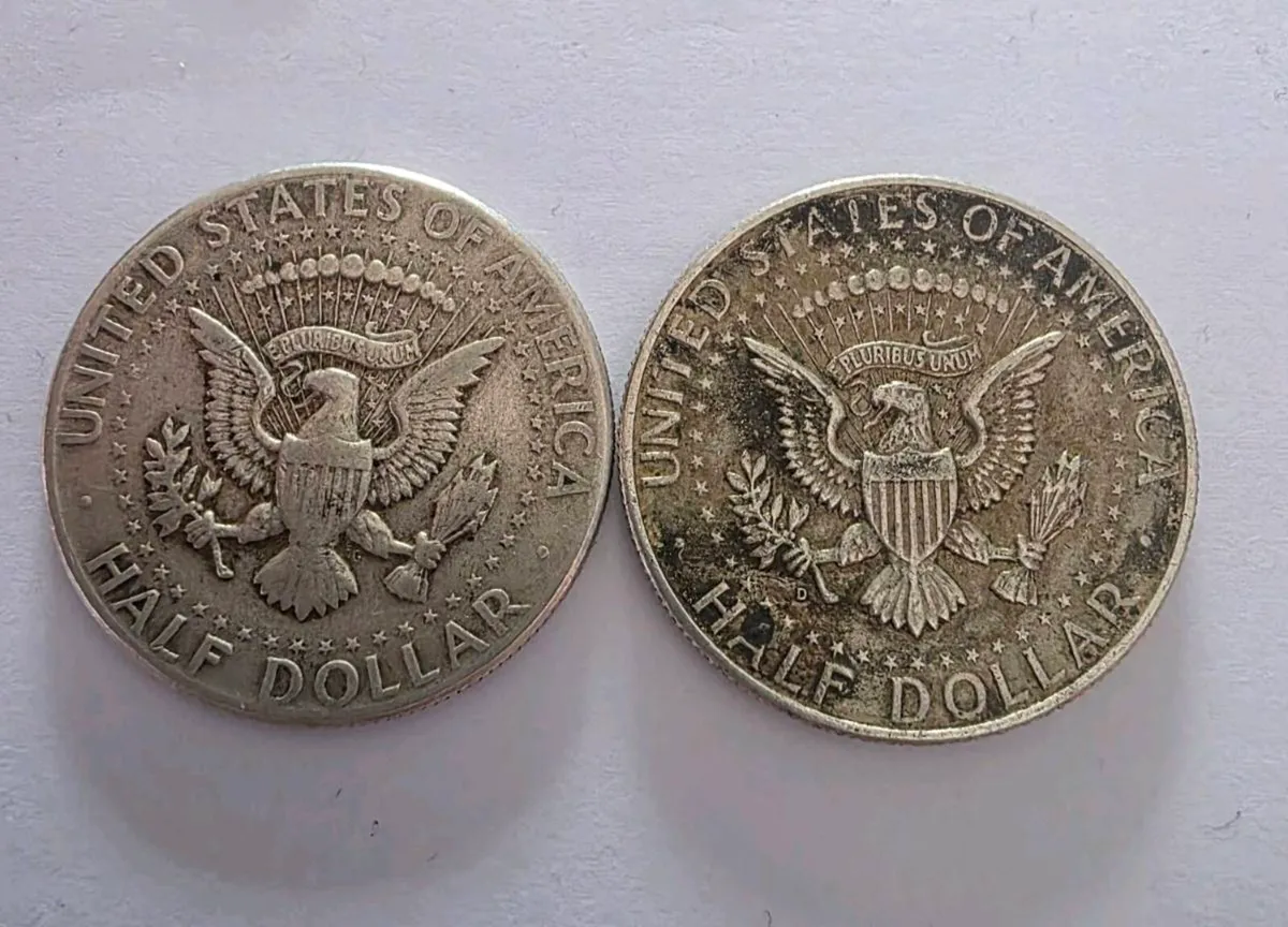 1964 silver Kennedys half dollars - Image 2