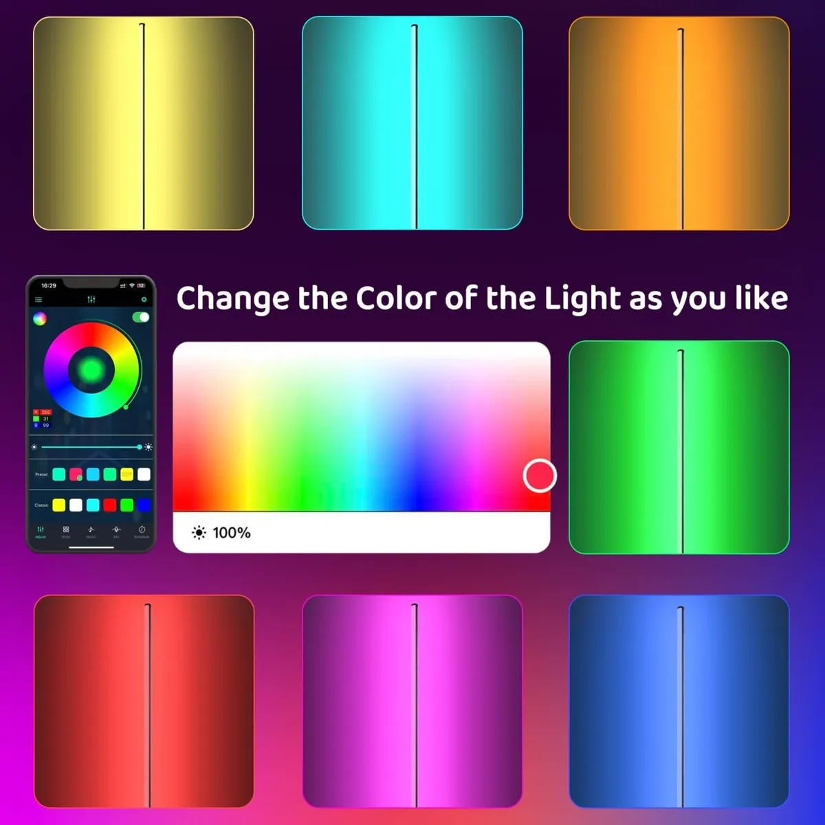 RGB Floor Lamp LED Corner smart with Music Sync - Image 3