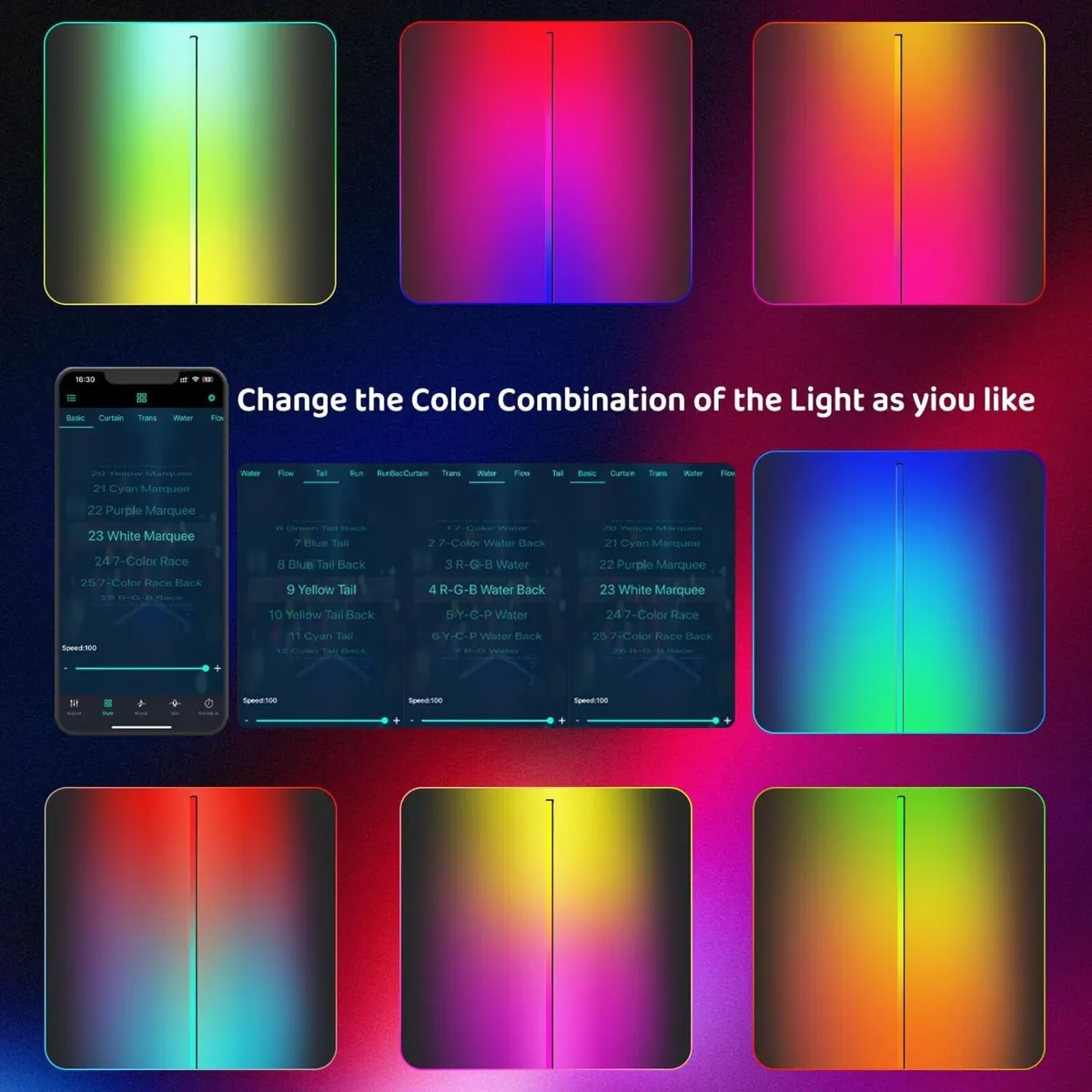 RGB Floor Lamp LED Corner smart with Music Sync - Image 4