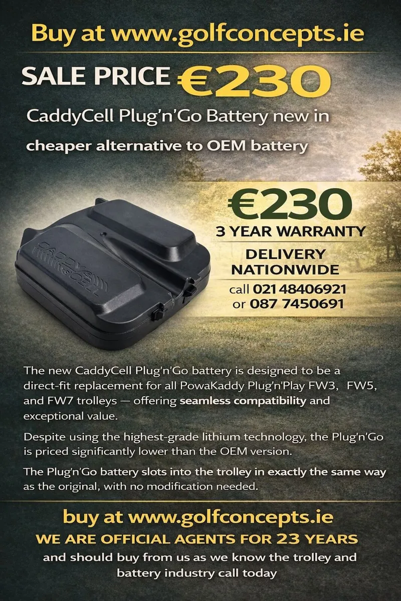 Powakaddy lithium battery at www.golfconcepts.ie - Image 1