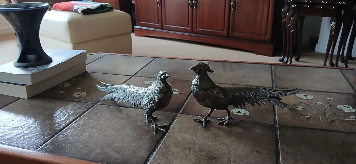 Pair of Brass Phesants - Image 2