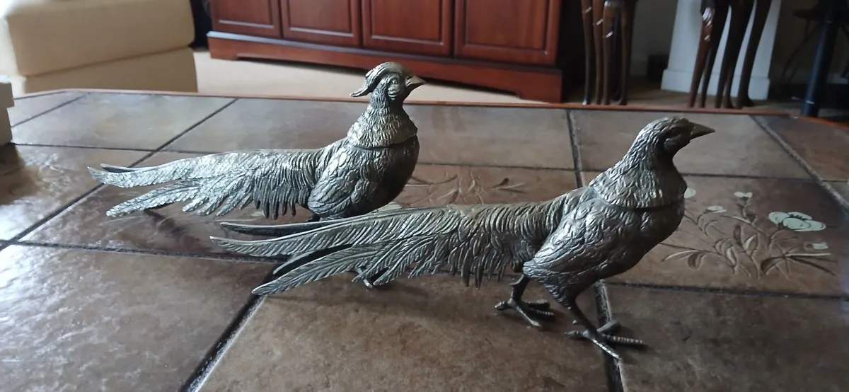 Pair of Brass Phesants - Image 4