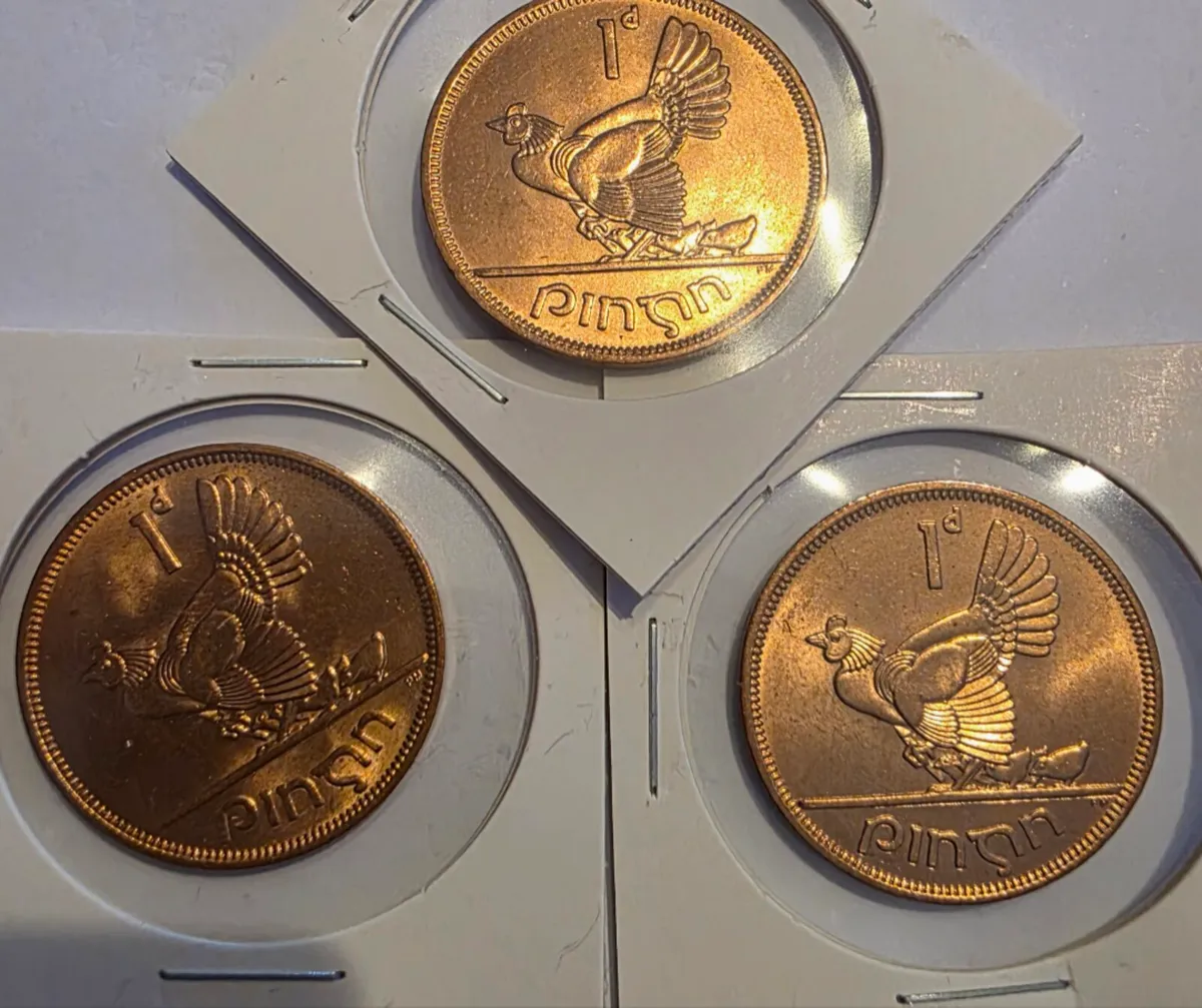 1968 uncirculated irish one penny - Image 1