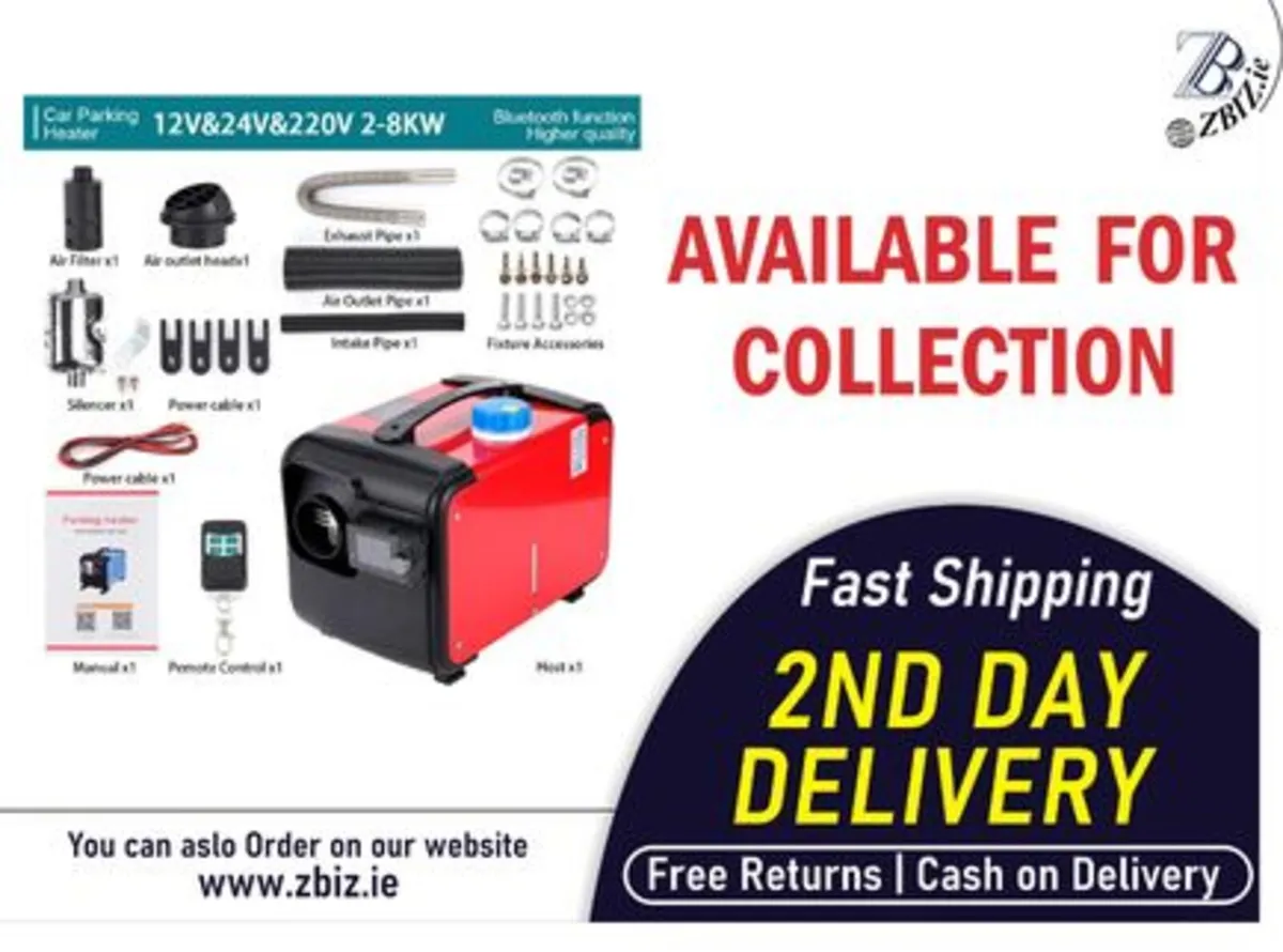 2-8KW Diesel Heater Car Truck w/Remote Bluetooth - Image 1
