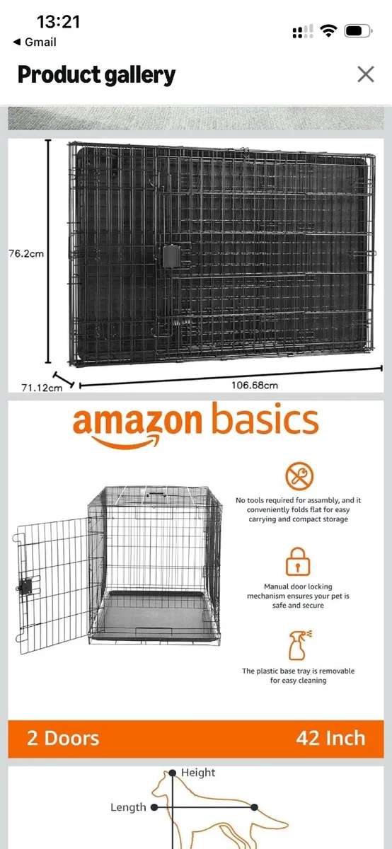 Dog Crate Medium to Large Dogs - Image 1