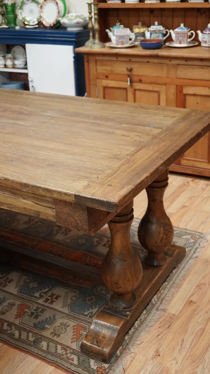 Solid Oak Refectory Dining Table - Image 2