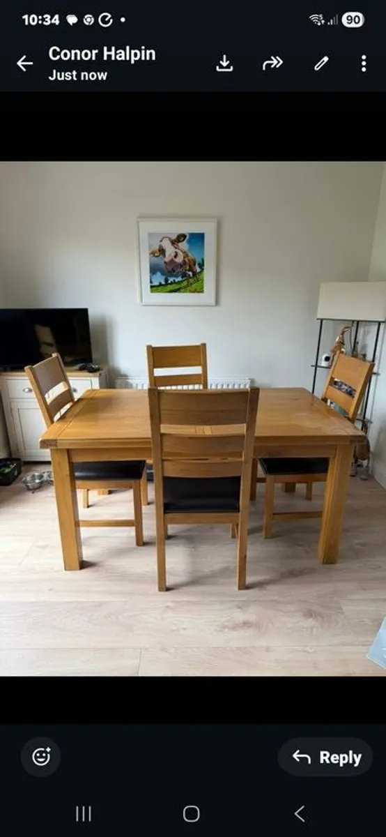 Table and 6 chairs - Image 1