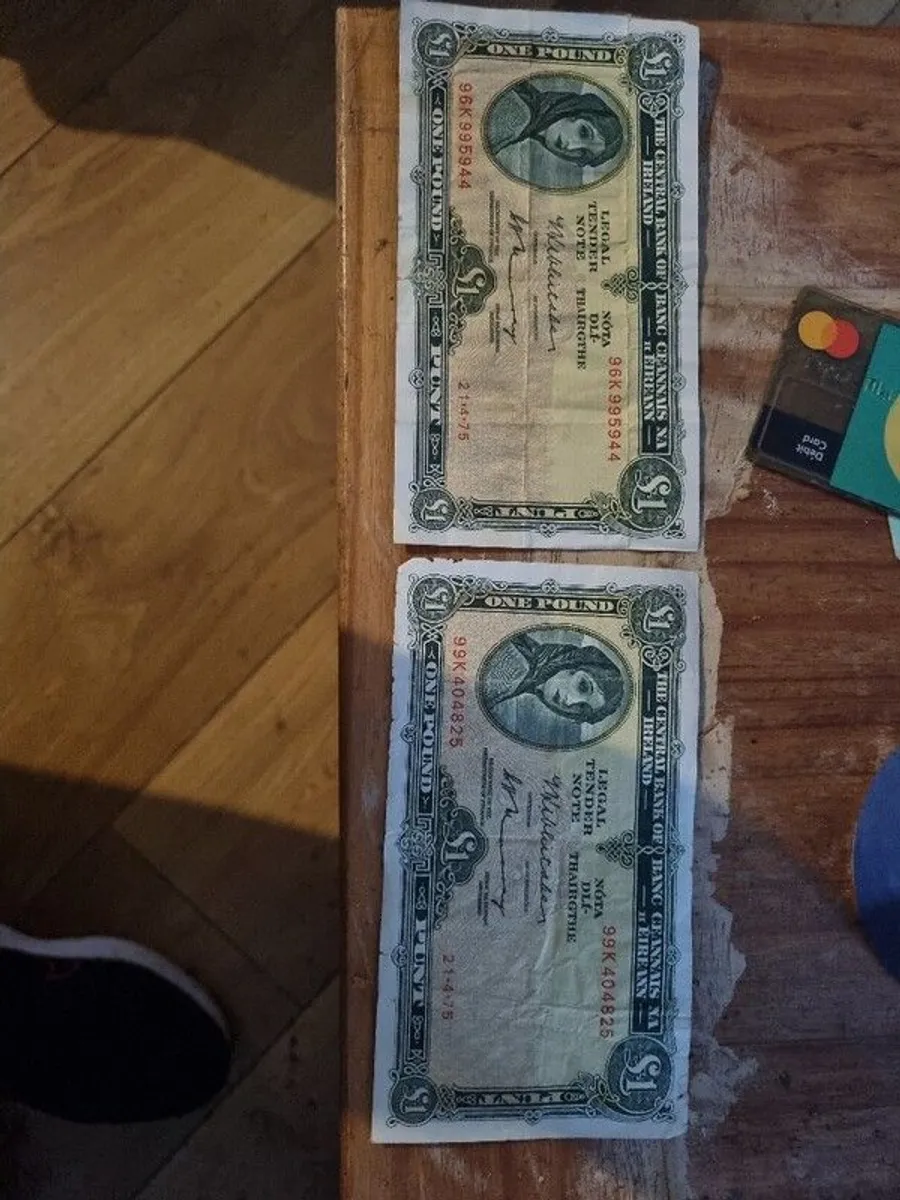 Old Irish banknotes. 25e for all. - Image 2
