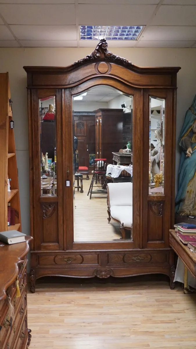 Antique French Oak Armoire - Image 2