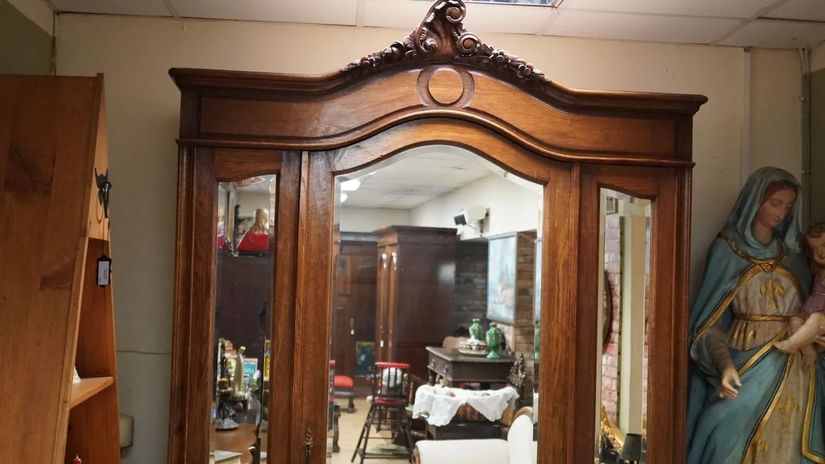 Antique French Oak Armoire - Image 3