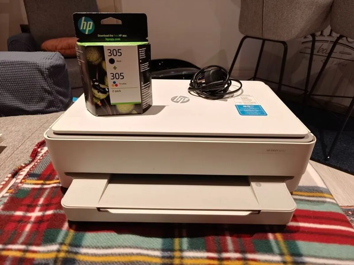 HP Envy 6032 all in one printer with new set of genuine INK - Image 2