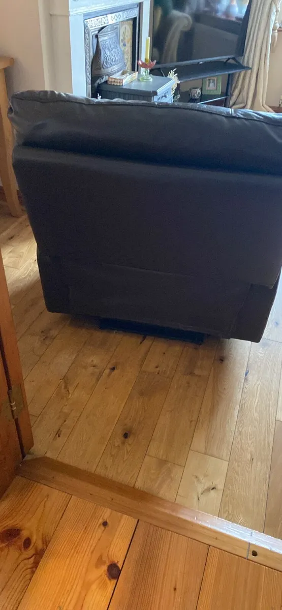 Brown Leather Recliner - Image 2