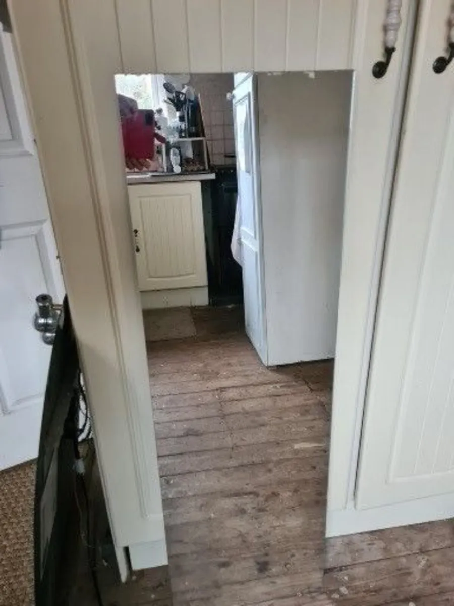 Wardrobe door mirror 120cm high x 38cm wide…………………