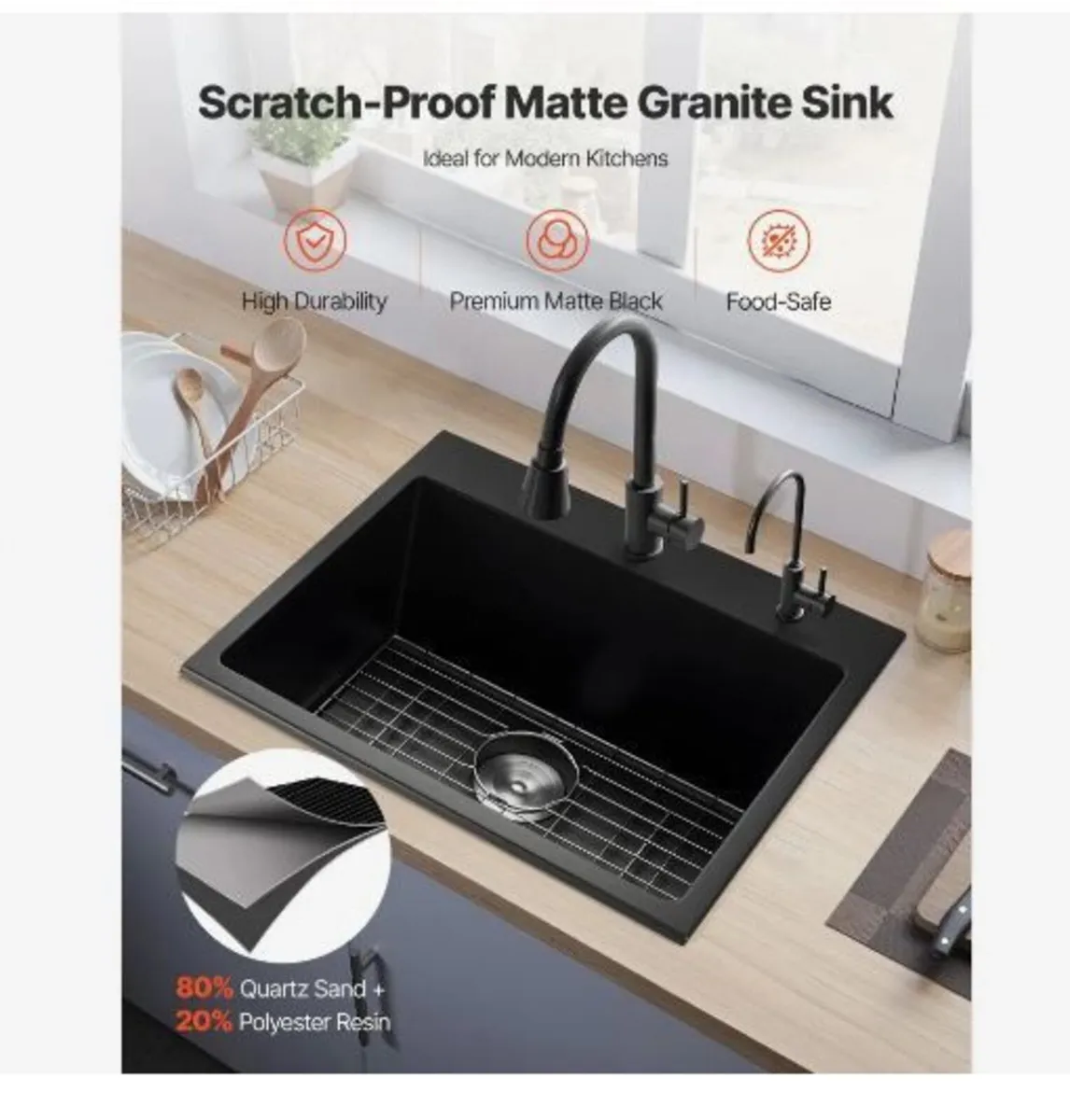 63 cm Kitchen Sink Workstation - Image 3