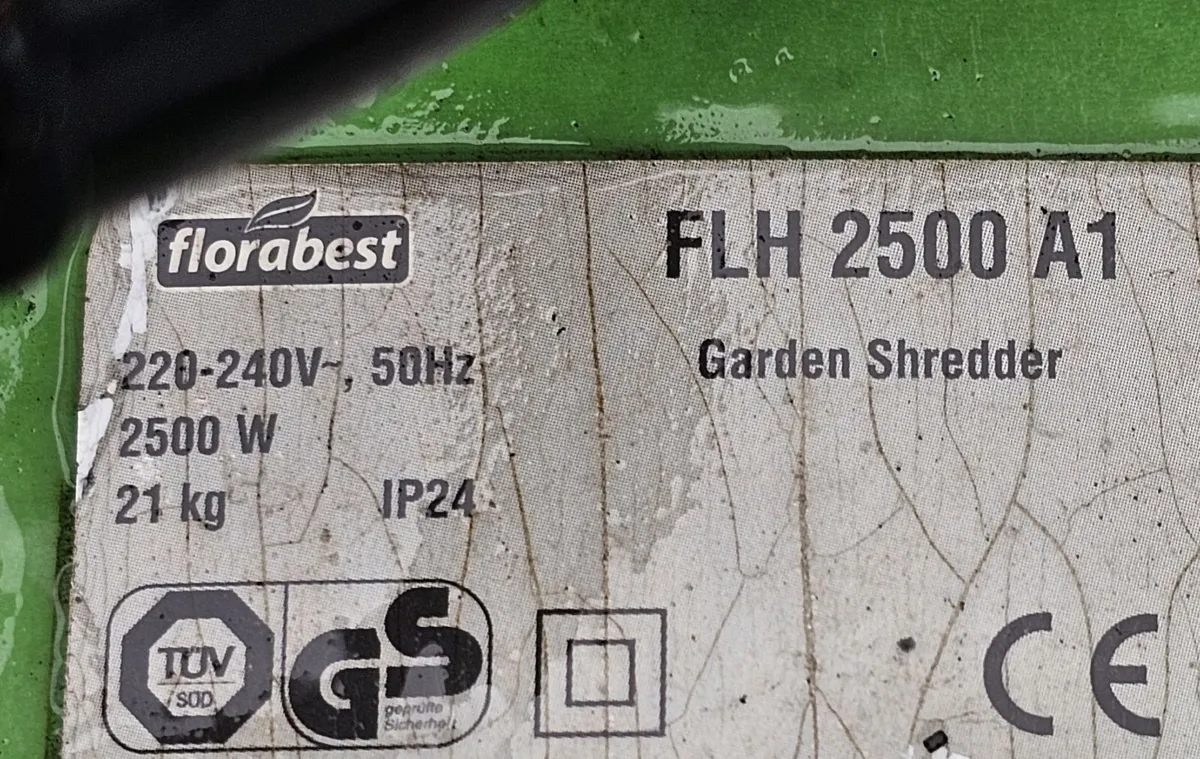 Garden Shredder 2500W Florabest Lidl - Image 2