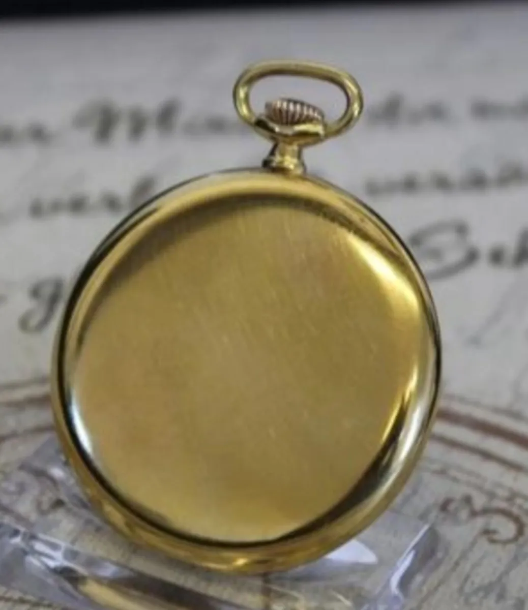 Gold plated swiss made pocket watch - Image 2