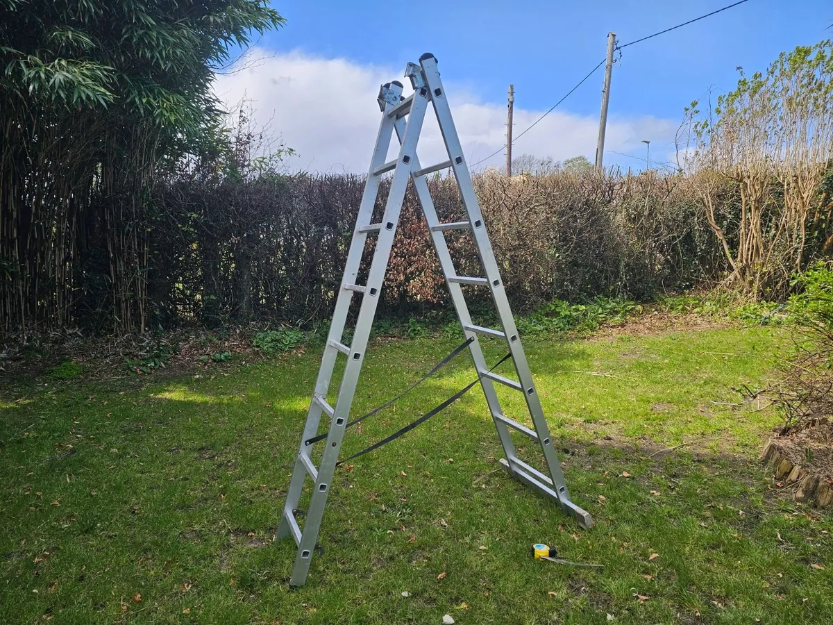 Extendable Aluminium Step Ladder Combination Multi - Image 3
