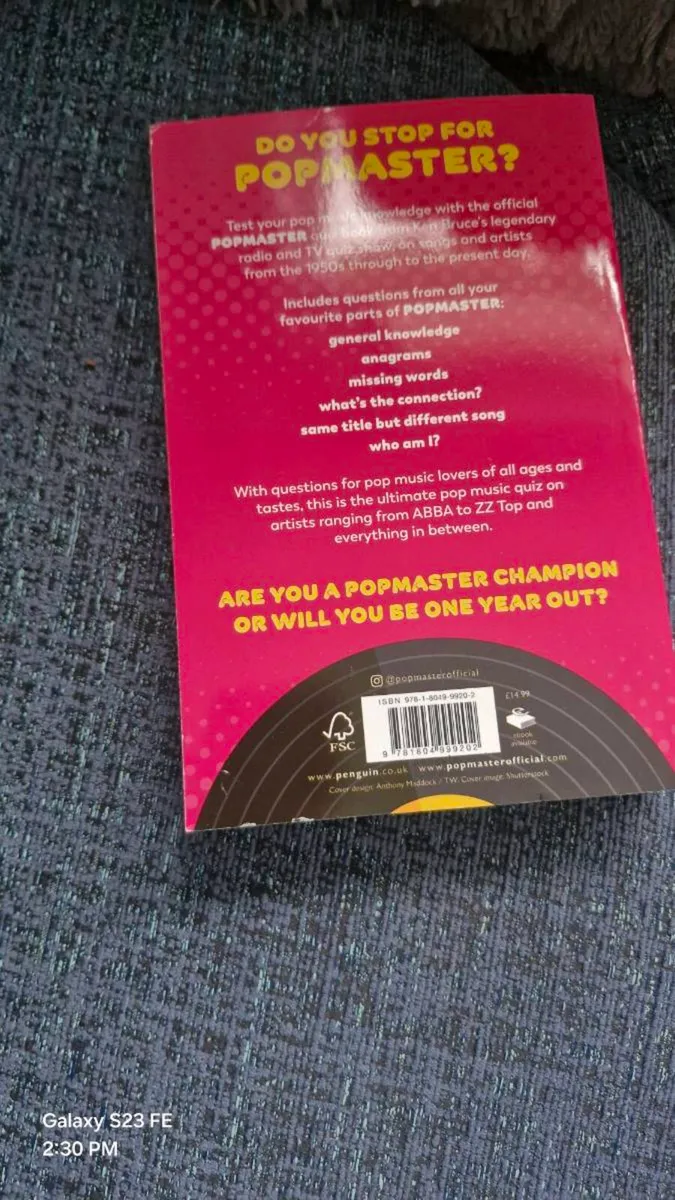 PopMaster: The official music quiz book from Ken B - Image 4