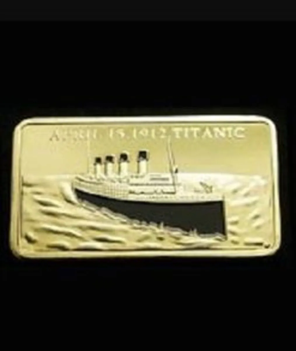 Gold layered Bar commemorating RMS TITANIC