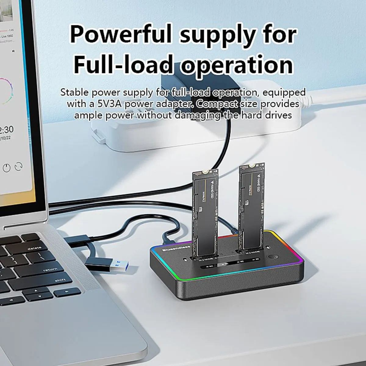 NVME SSD clone duplicator cloner copy M.2 Dock - Image 3