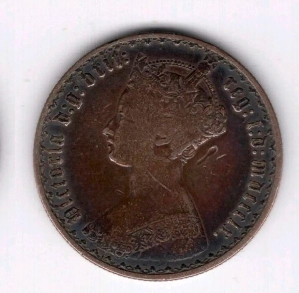 1860 silver gothic florin - Image 1