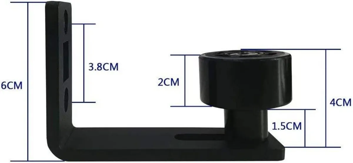 Barn Door Floor Guide Smooth Adjustable Motion - Image 3